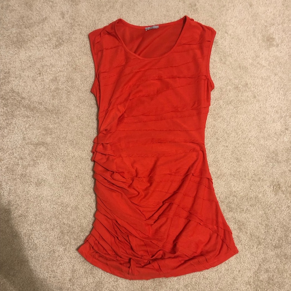 Red orange long shirt/tunic